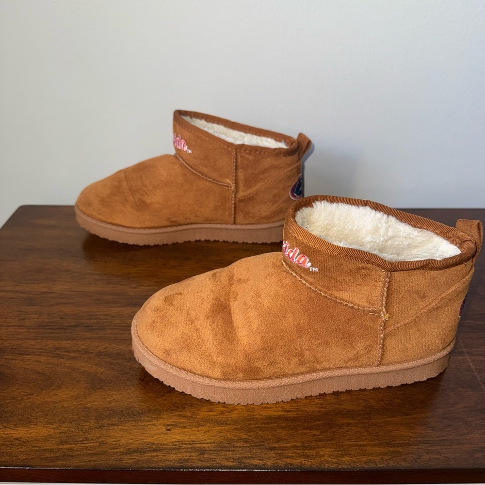 FOCO University of Florida Gators Team Logo Fuzzy Fan Boot Brown Size 7 - Picture 2 of 7